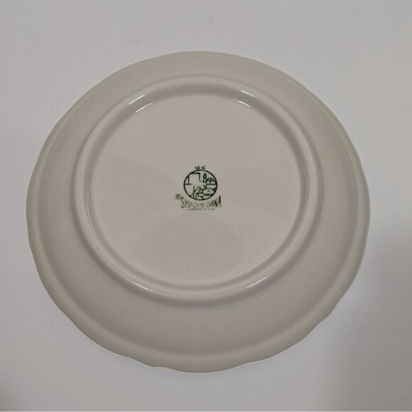 Syracuse China Beige White Side Plate Scalloped Edge Vintage Durable Ceramic - Picture 6 of 6